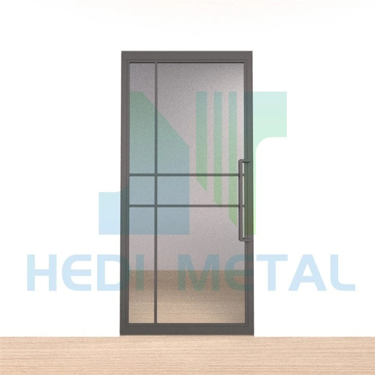Metal Pivot Front Door