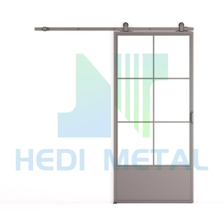 Steel And Glass Barn Door